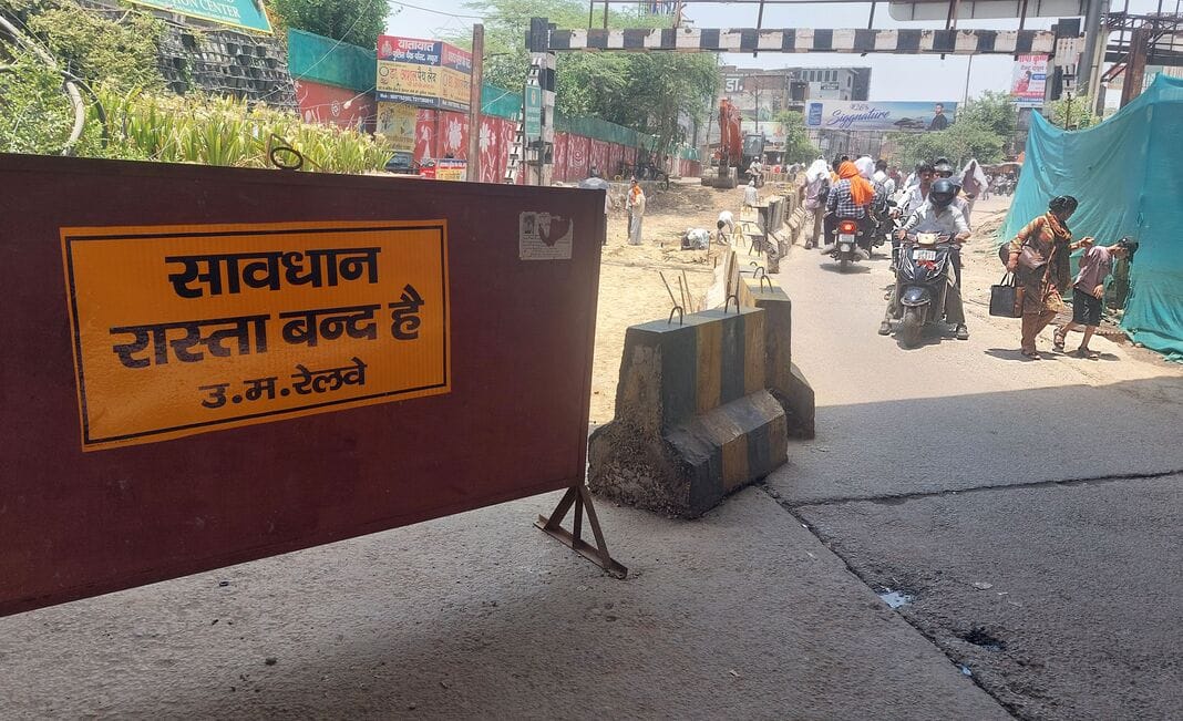 Excavation of the site on the road for bridge construction completed