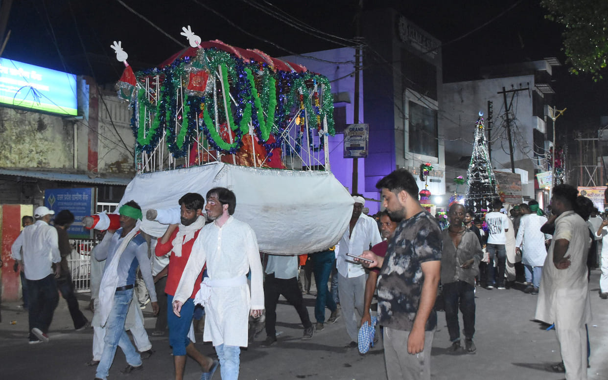 Tazia processions taken out from the city to the villages.