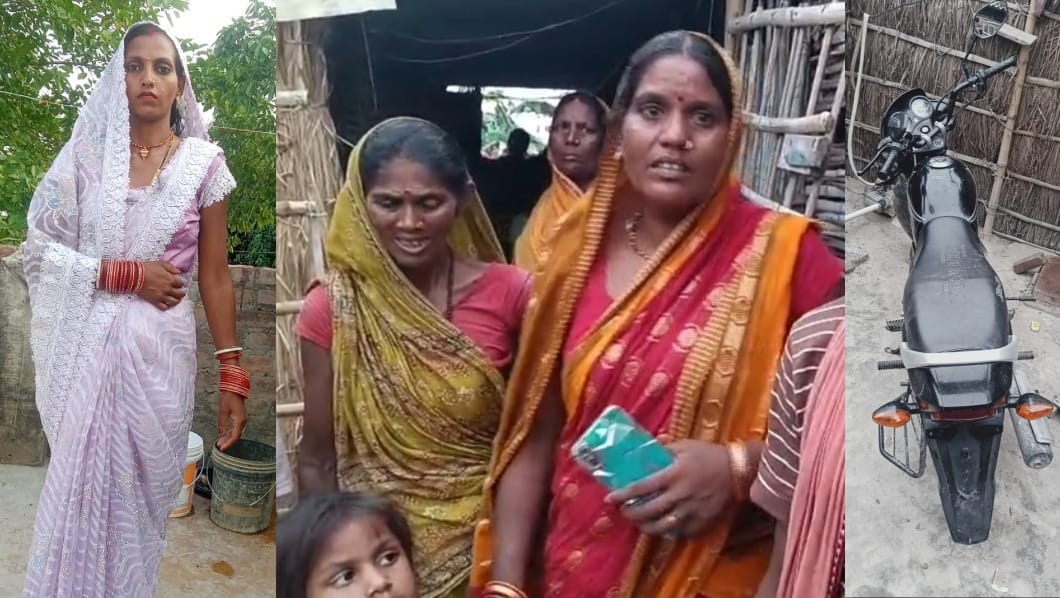 बेकाबू बाइक ने महिला को रौंदा मौत