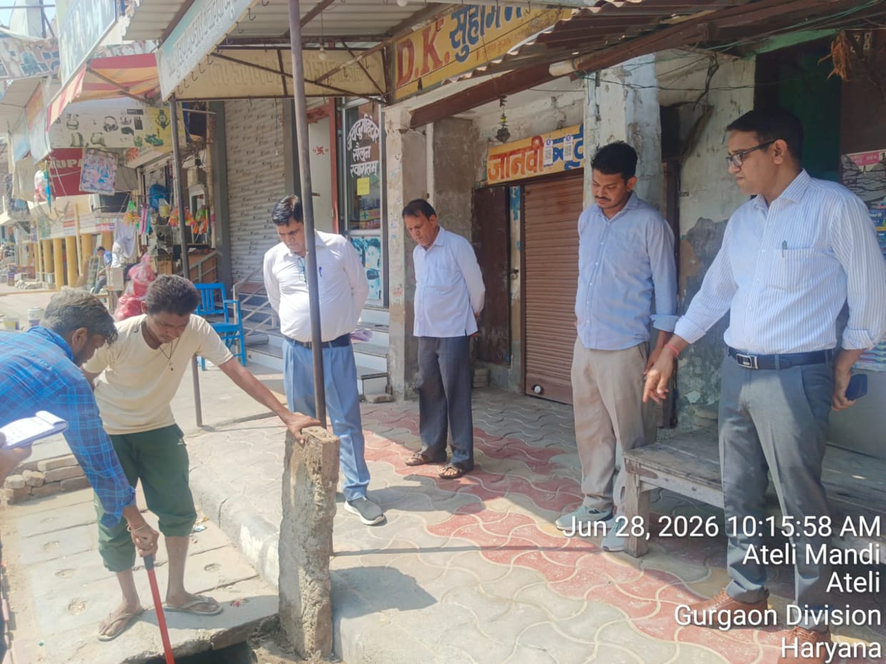 Filth found in drains; orders issued to clean them within a day.