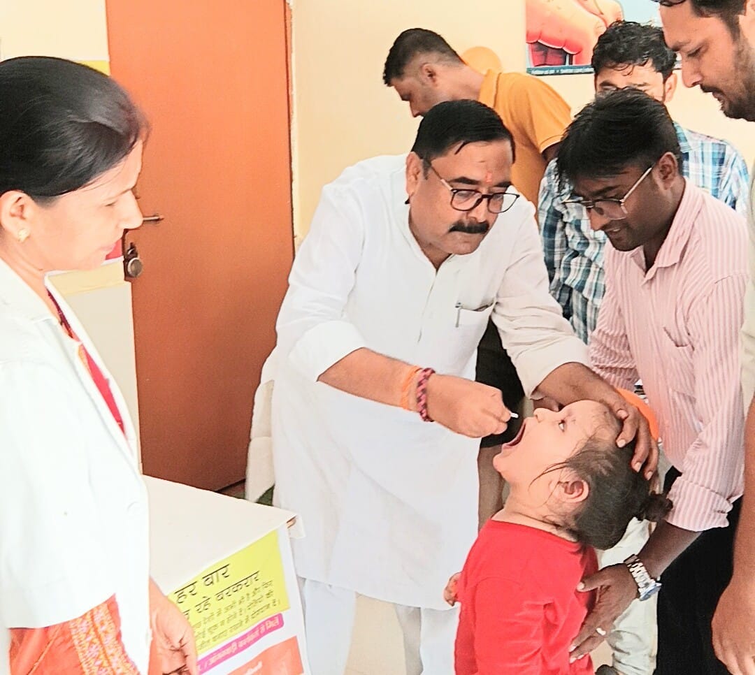 Children up to five years of age were administered the 'two drops of life' at 1,067 booths