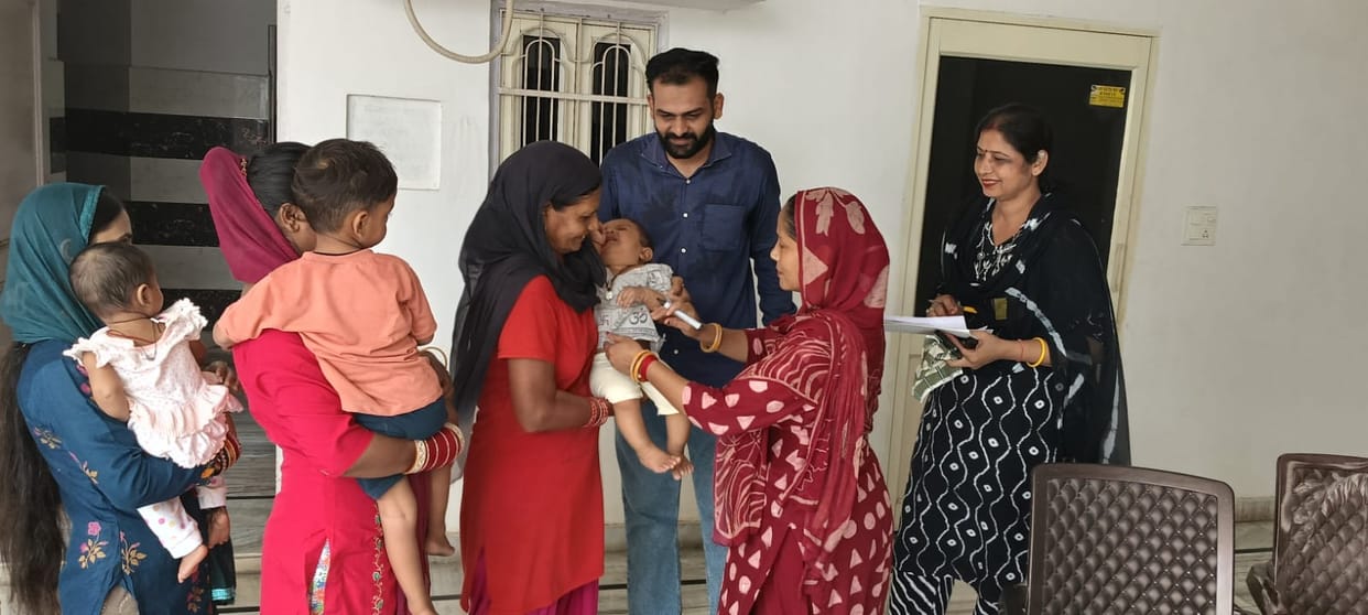 45,000 children took anti-polio medicine at 638 booths in the district