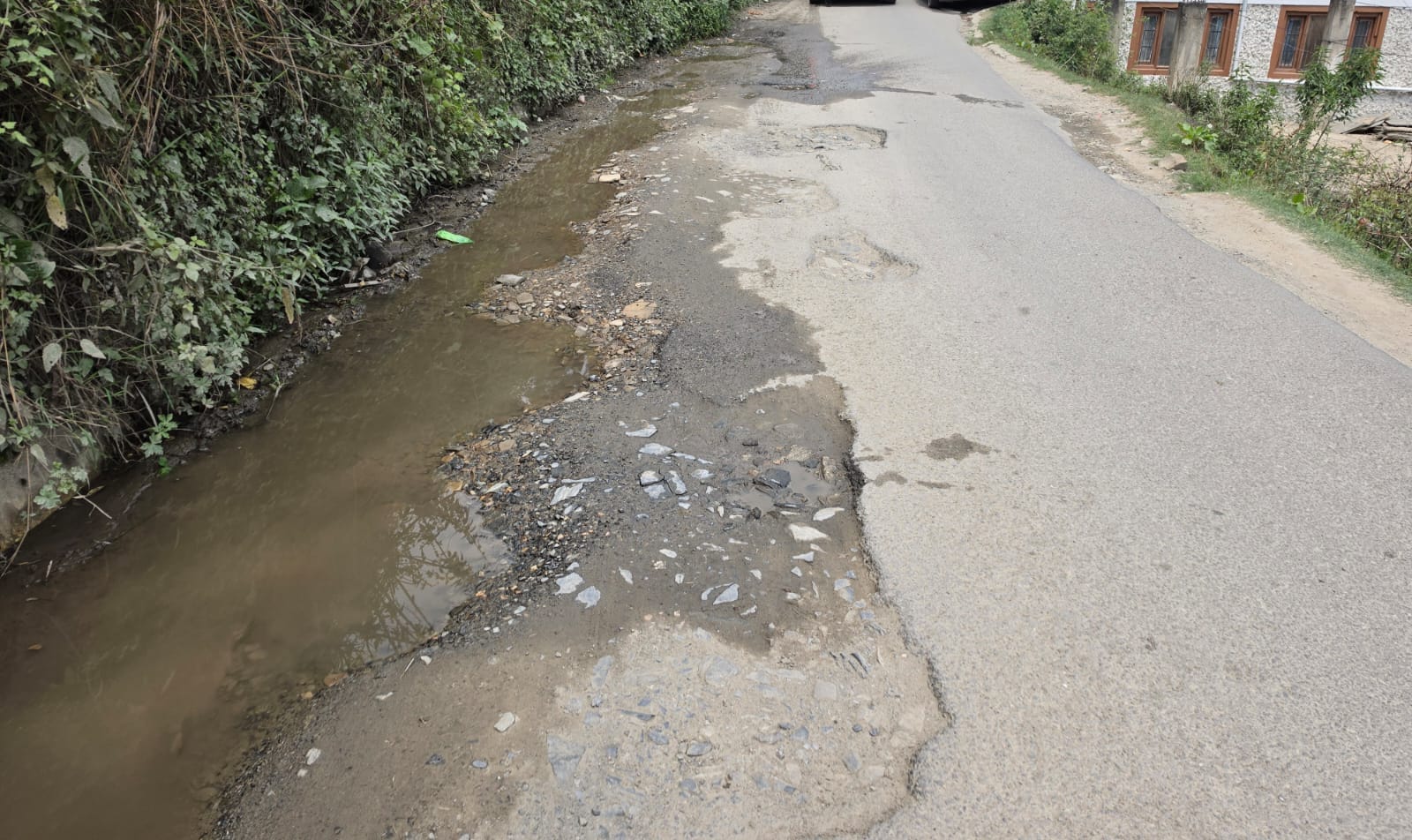 Kotkhai market road in poor condition