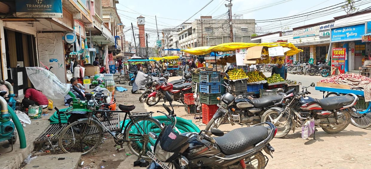 Encroachment on the footpath puts pedestrians on the road at risk of accidents.