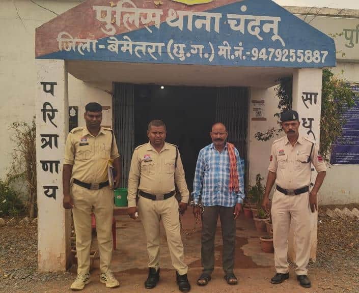 पुलिस की गिरफ्त में आरोपी