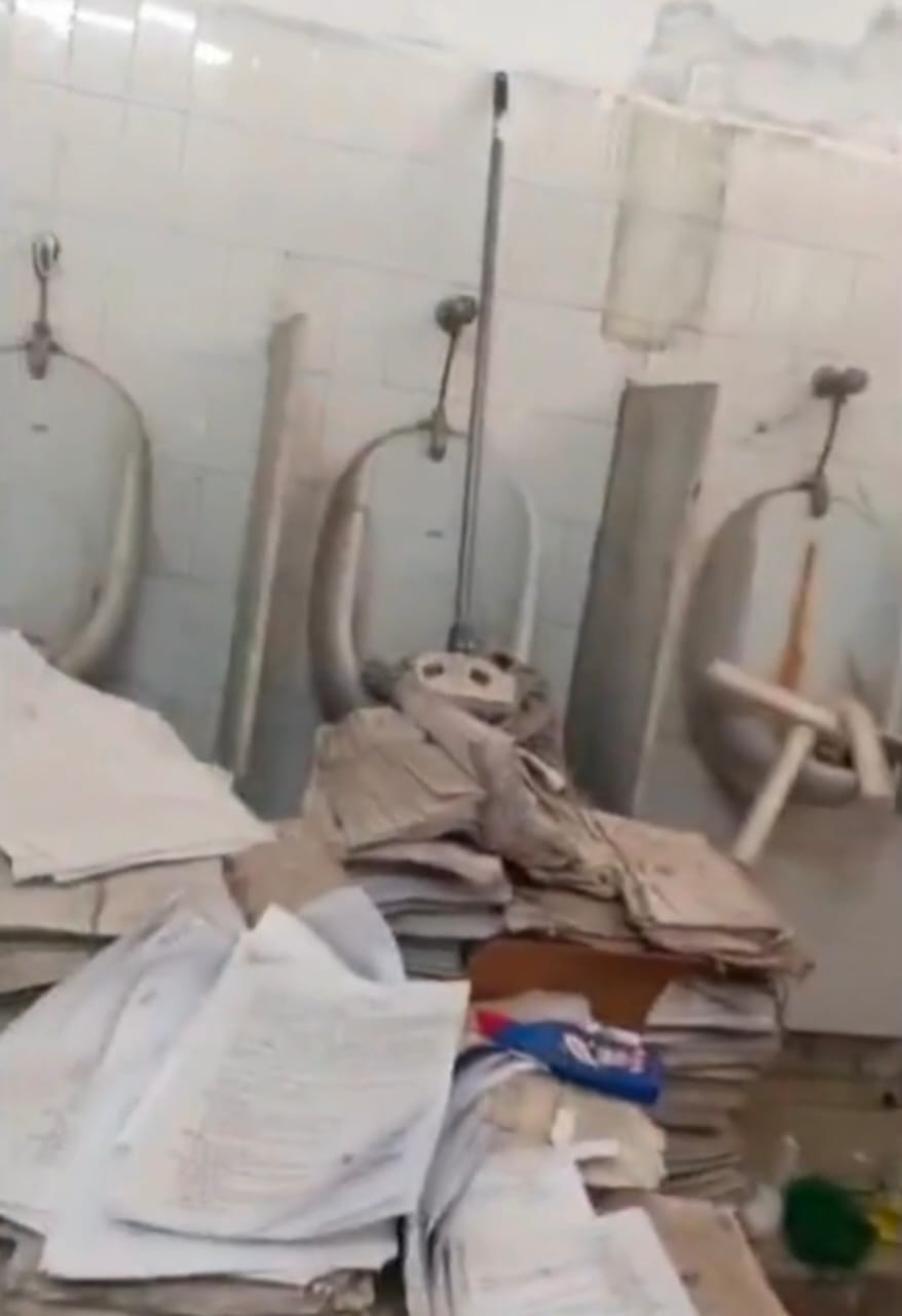 Video of land records kept in the Sub-Registrar's office restroom goes viral.