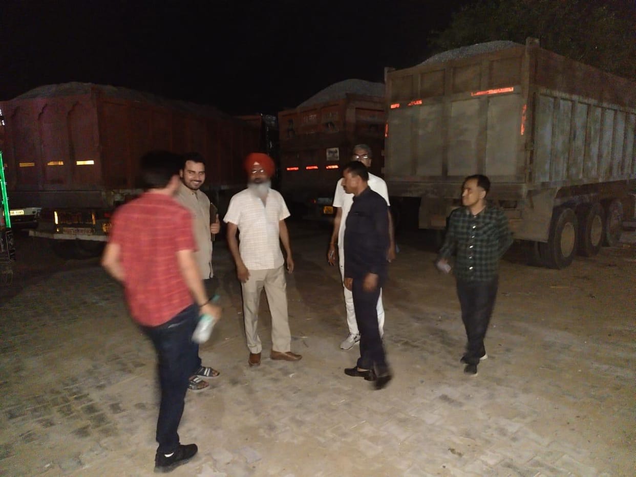 Challans issued to 10 overloaded vehicles; fines exceeding 5 lakh imposed.