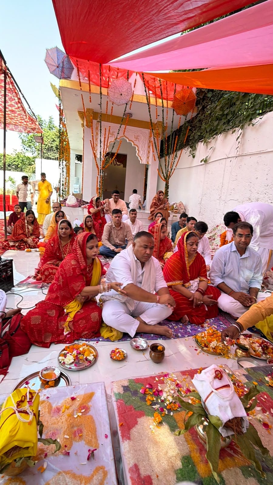 Installation of the idol at Kalyaneshwar Temple