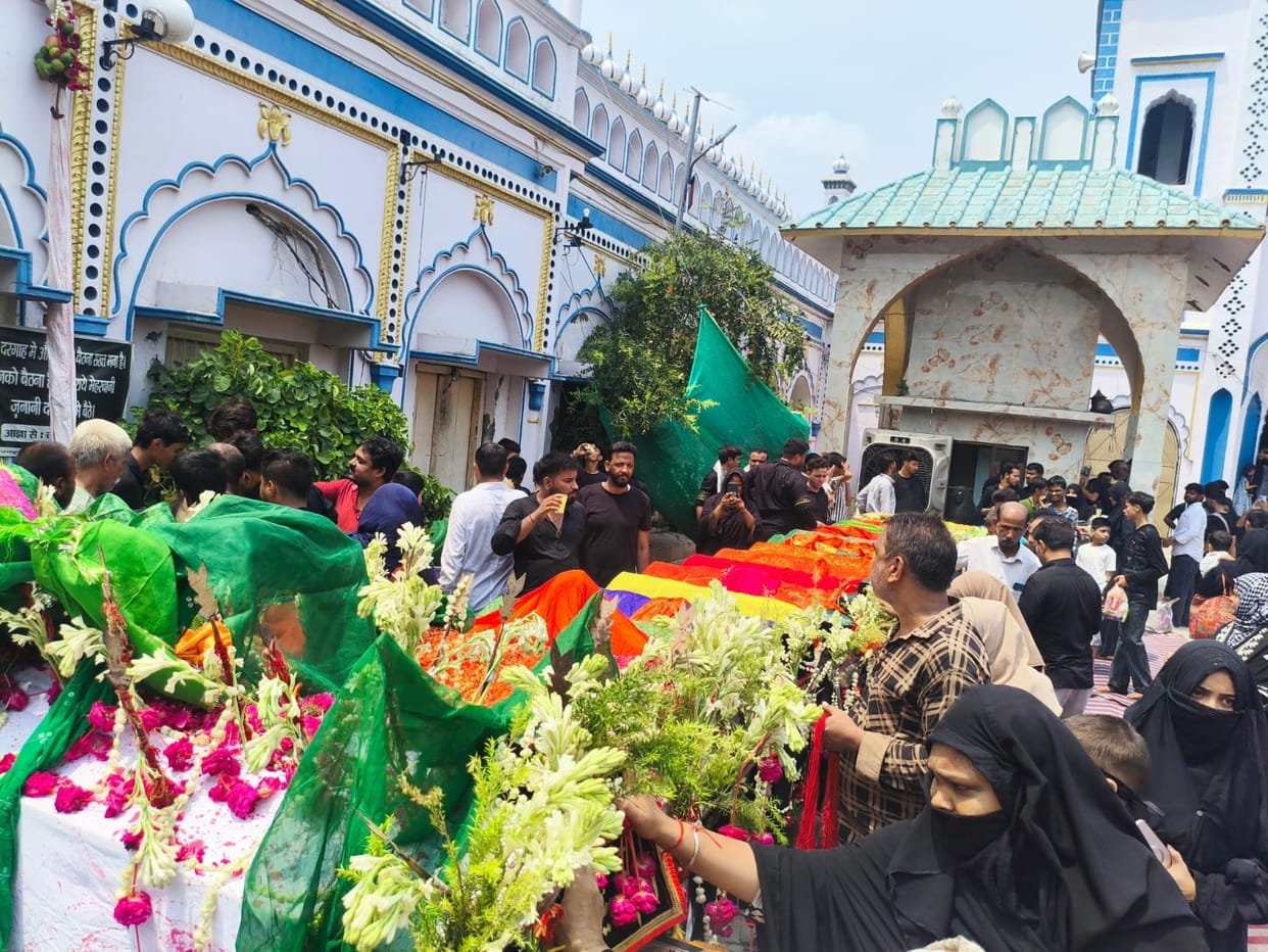 Procession of the Tabut of the 18 Bani Hashim taken out with reverence.