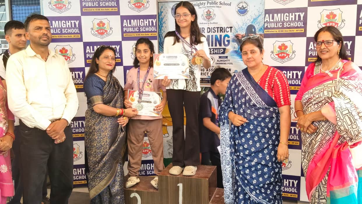 75 swimmers displayed their prowess at the district-level competition.