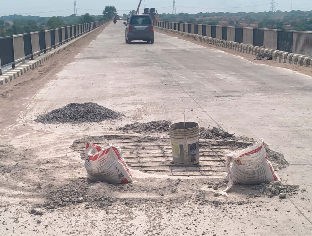 Slab of Chikasi-Mohana bridge got uprooted in three months