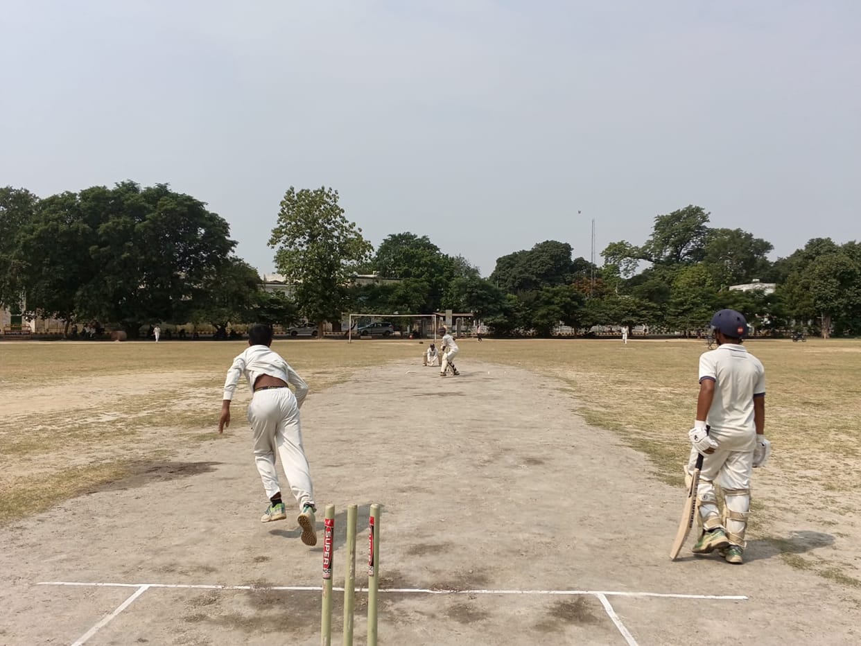 Blue and Green teams won matches in the Under-14 trials.