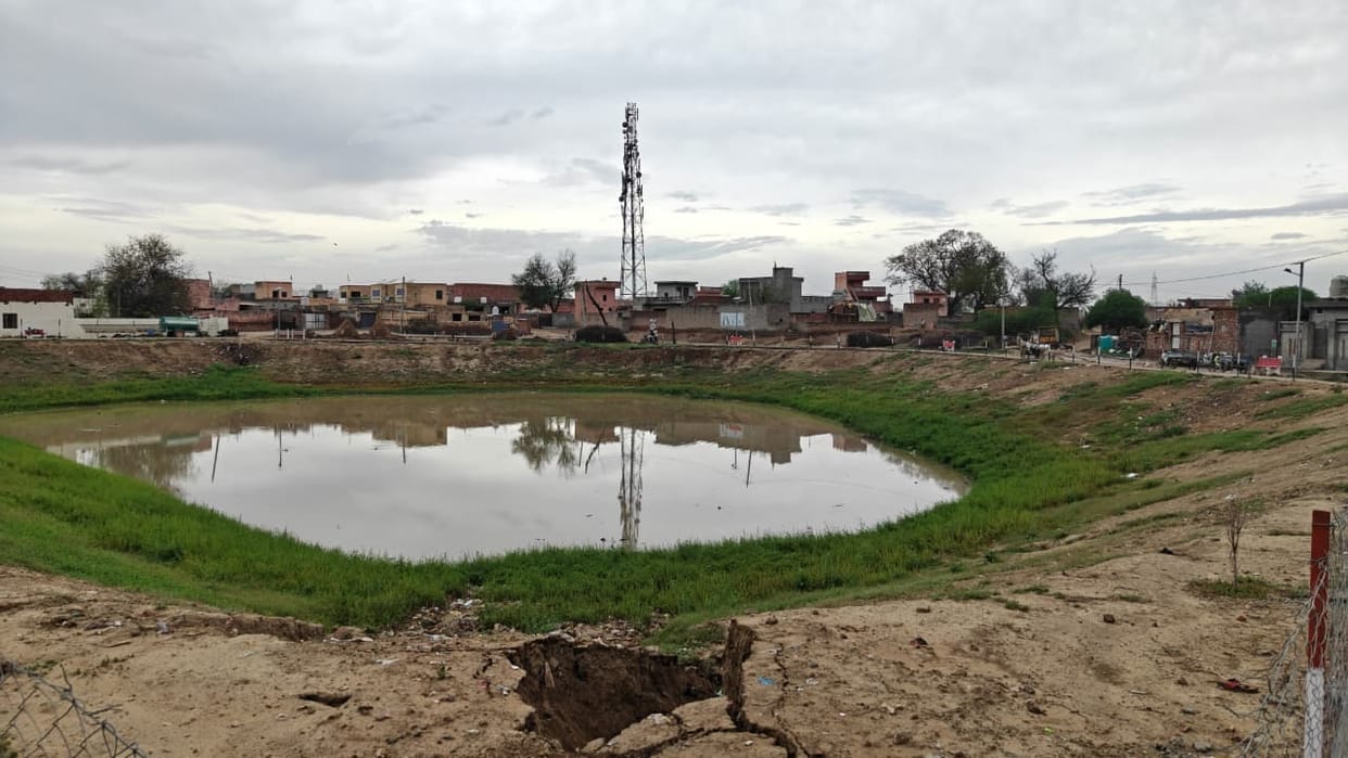 The land of the *johad* (traditional water body) will be measured before removing illegal encroachments.