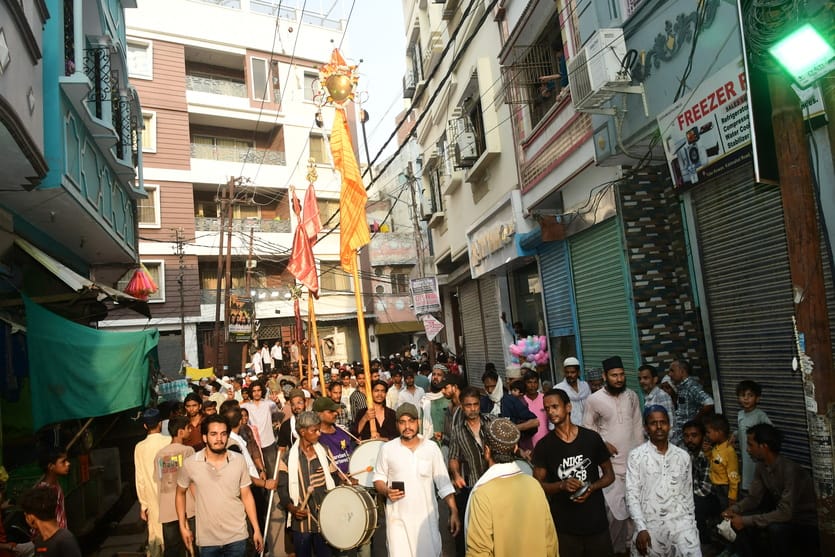 Processions of Alam emerged from across the city,Teeja offering was observed in homes