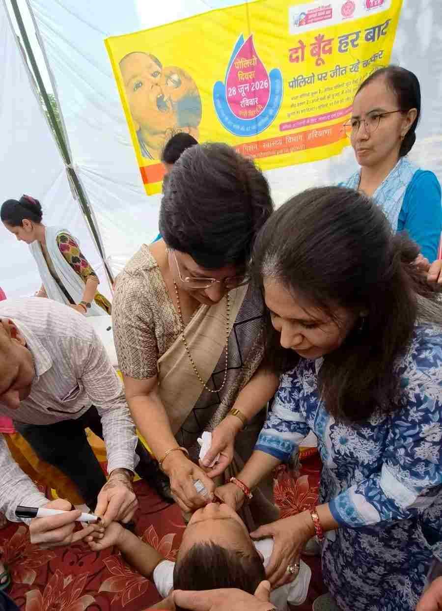 More than one lakh children were given anti-polio medicine.