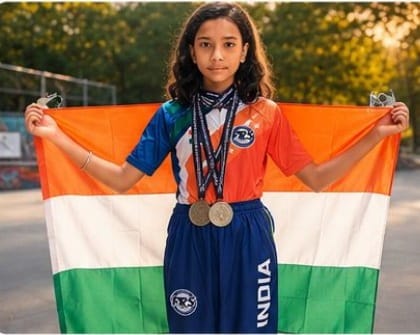 Greater Noida's Aashivi Tripathi wins two silver medals at the Bangkok Skating Championship.