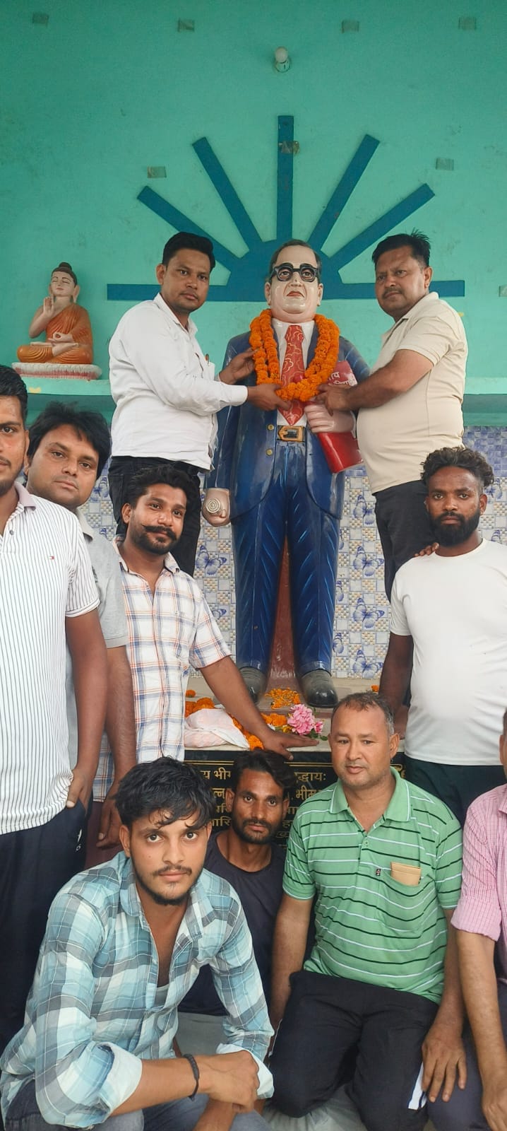 Jaggi Pradhan welcomed in Hasanpur Kalan.