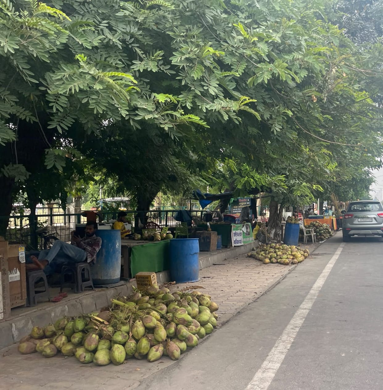 Demand for coconut water has risen due to the heat and the onset of the dengue season.