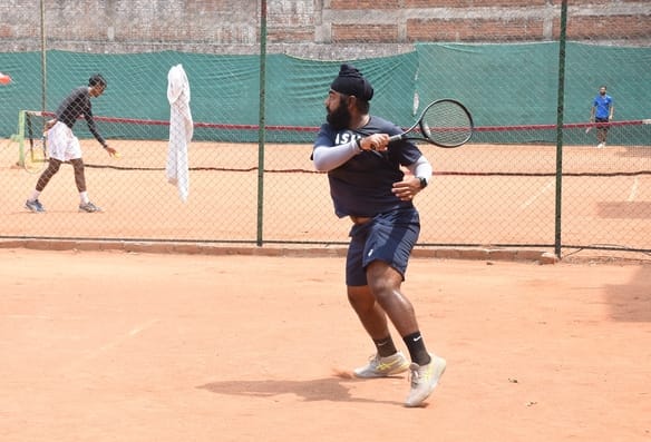 Uttar Pradesh's Akshit in the main draw.