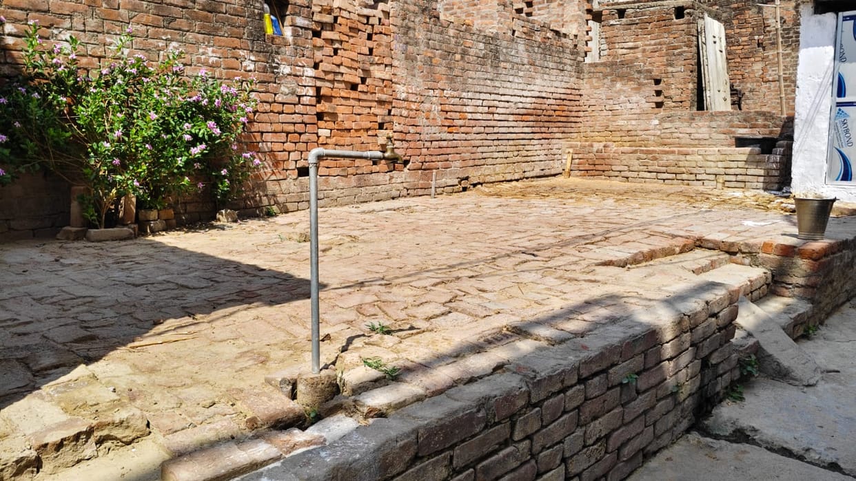 Water reaching only half the village... taps in over 50 homes have become mere showpieces.