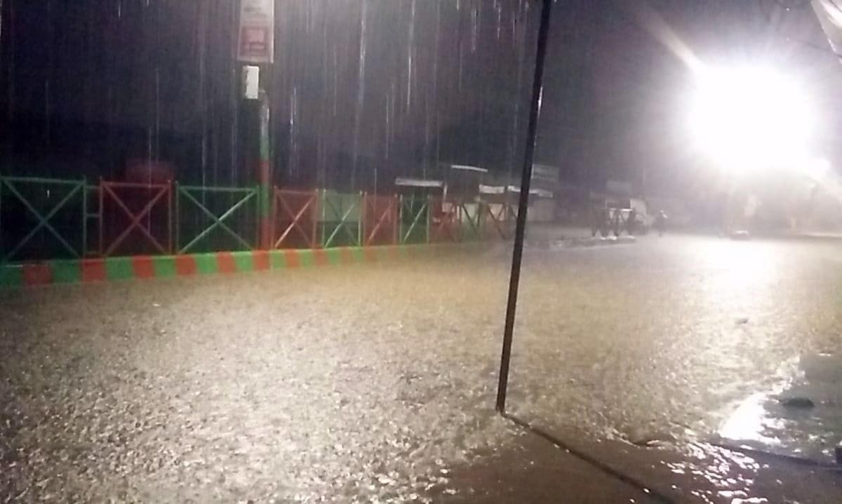 Drain cleaning claims exposed by the very first rain; roads submerged