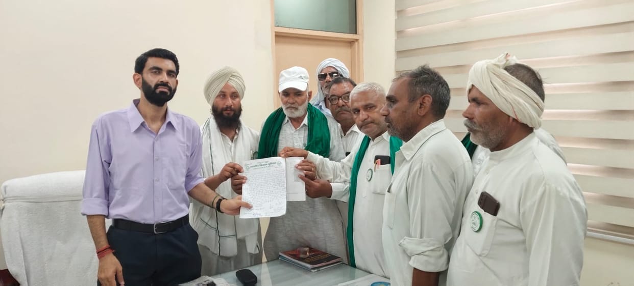 Farmers protest against farming on pond land in Kurad