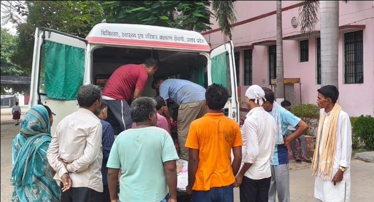 Pickup truck packed with people returning from Teeja celebrations overturns; 20 injured.