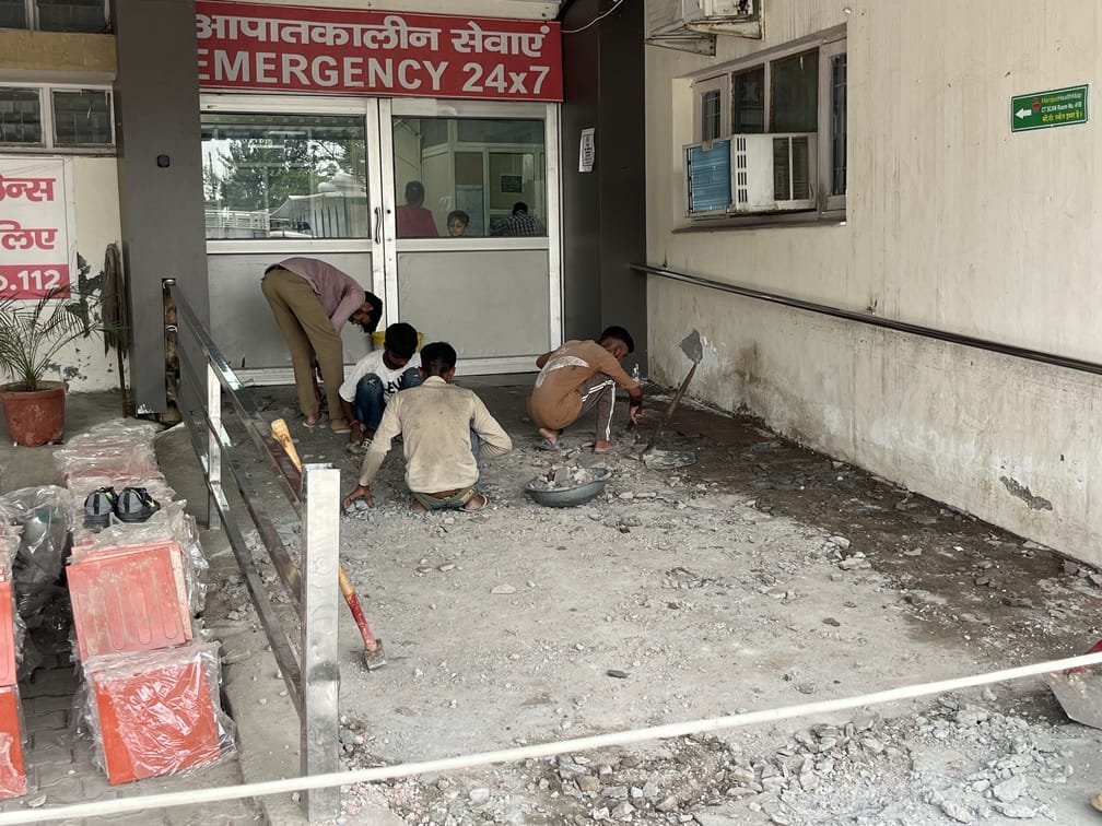 9.31 crore spent on hospital beautification; building develops dampness, paint peeling off in patches.