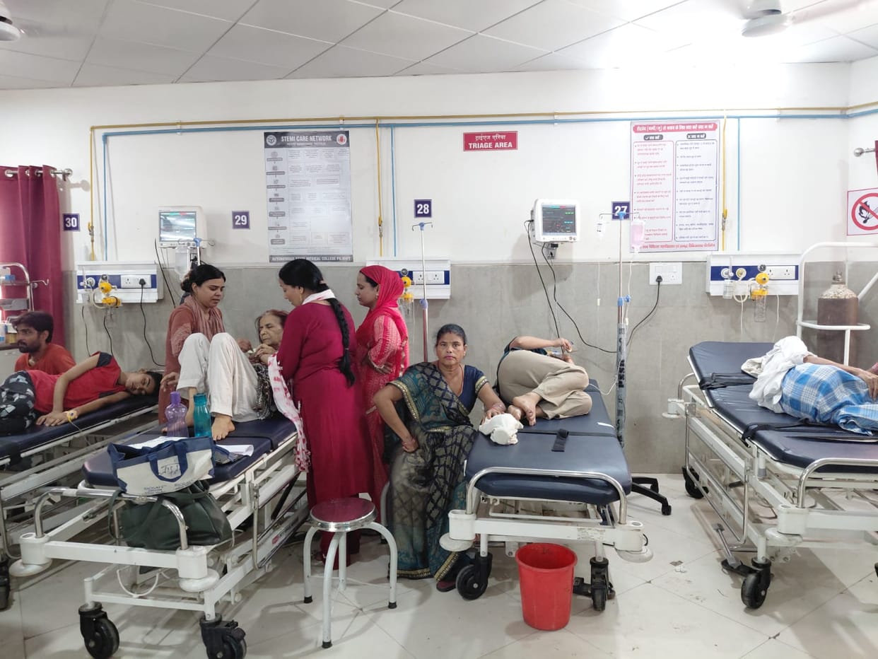 A young man came in contact with a 33 KV power line and suffered burn injuries.