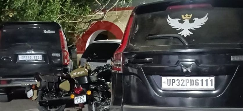 They were flaunting their status in a rented Scorpio and reached the police station