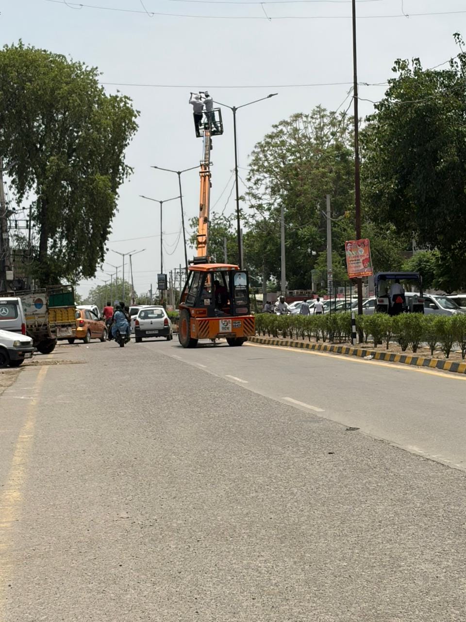 Street light poles on Bhuna Road to be strengthened; replacement process has begun