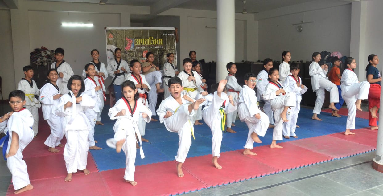Girls learn self-defense techniques
