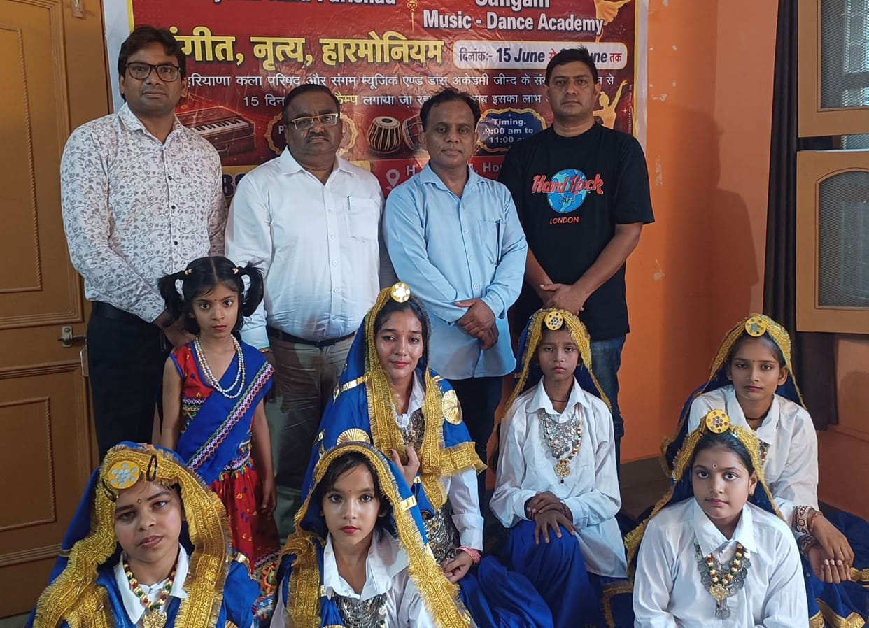 Participants learn the art of music and dance in the workshop