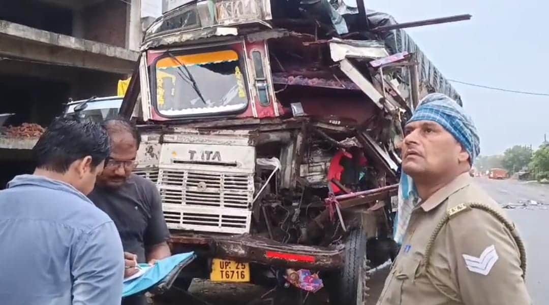 DCM truck crashes into advocate's house; helper injured.