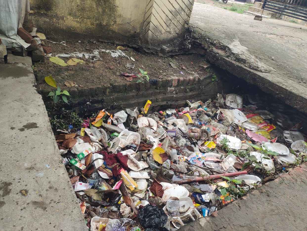 Drains clogged in several wards; trouble to mount during the rains.