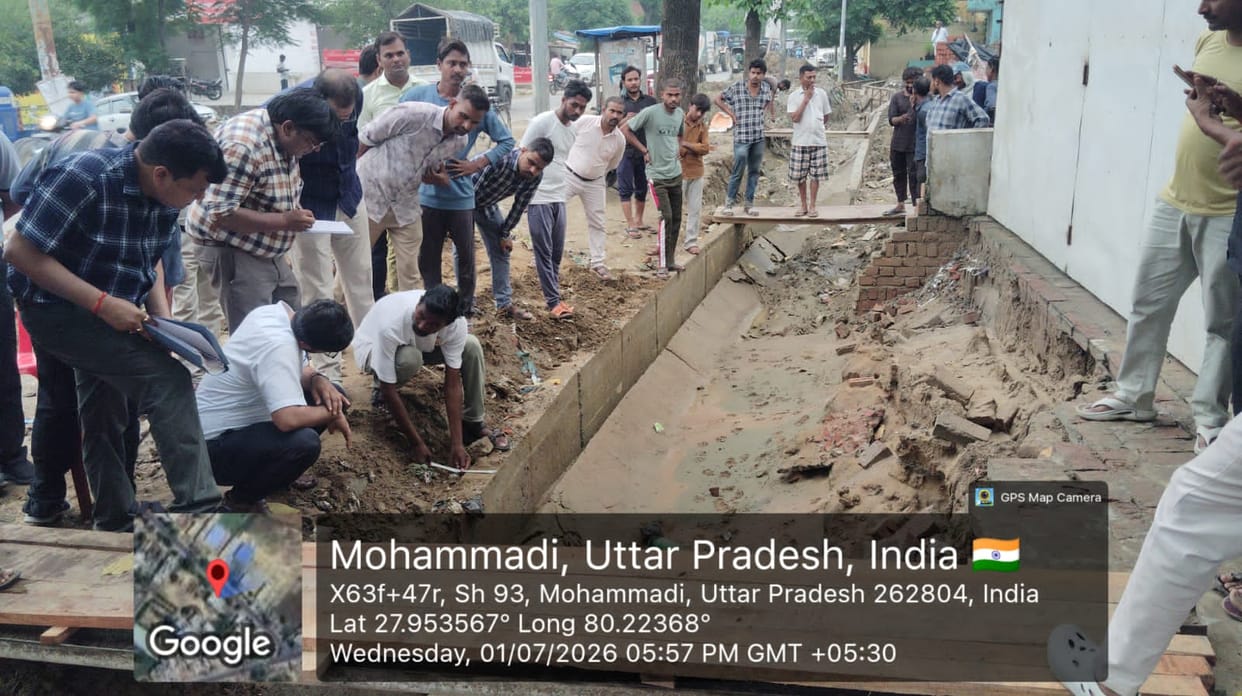 Investigation of the collapsed drain wall began, SDM took samples