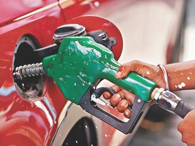 Uproar at petrol pump over allegations of selling adulterated petrol.