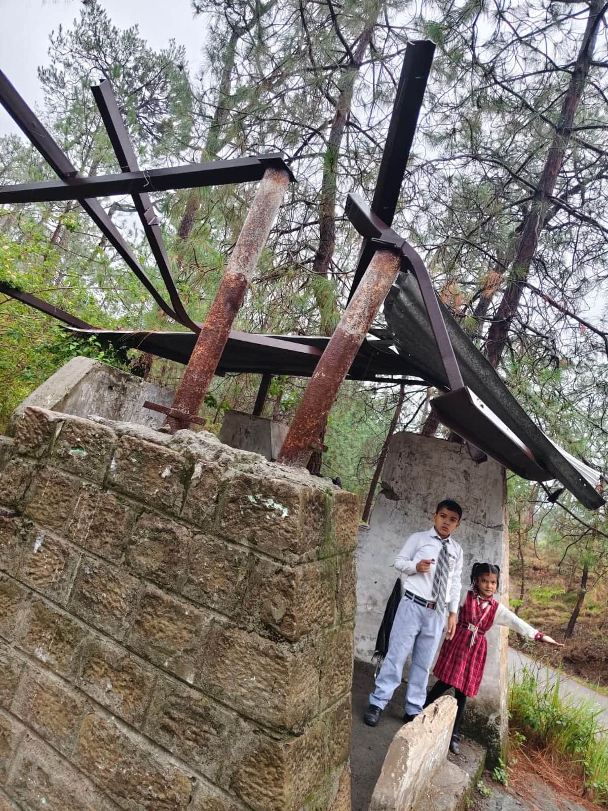 Condition of the rain shelter has not improved even after a year.