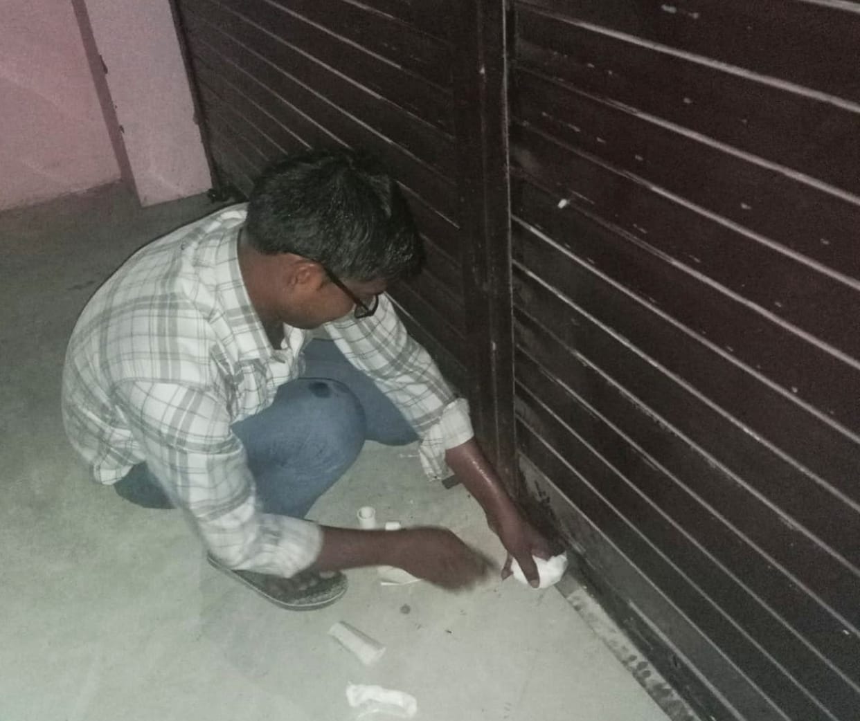 Substandard hospital sealed following a raid.