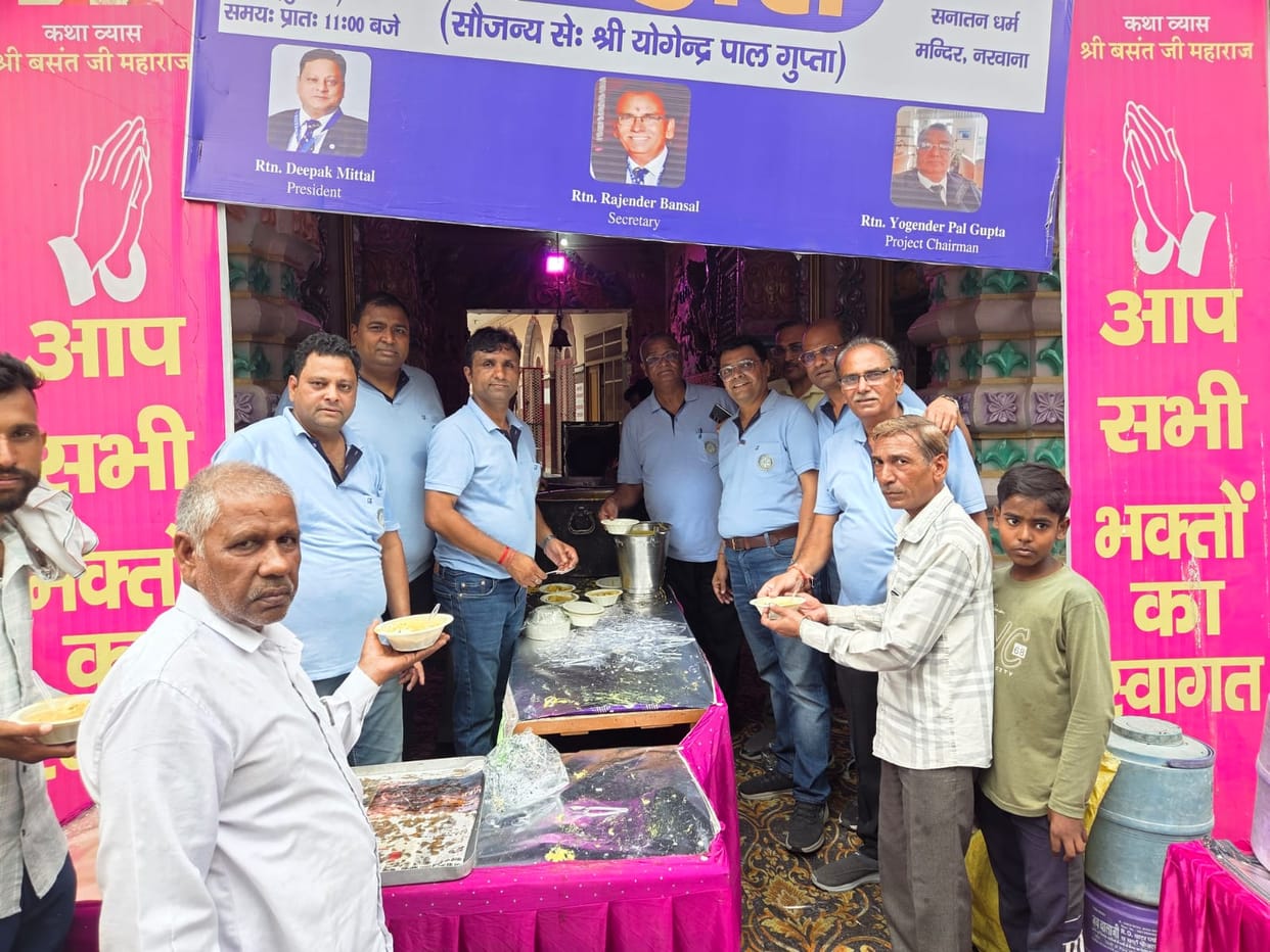 Deepak Mittal became the President of Rotary Club and Rajendra Bansal became the Secretary.