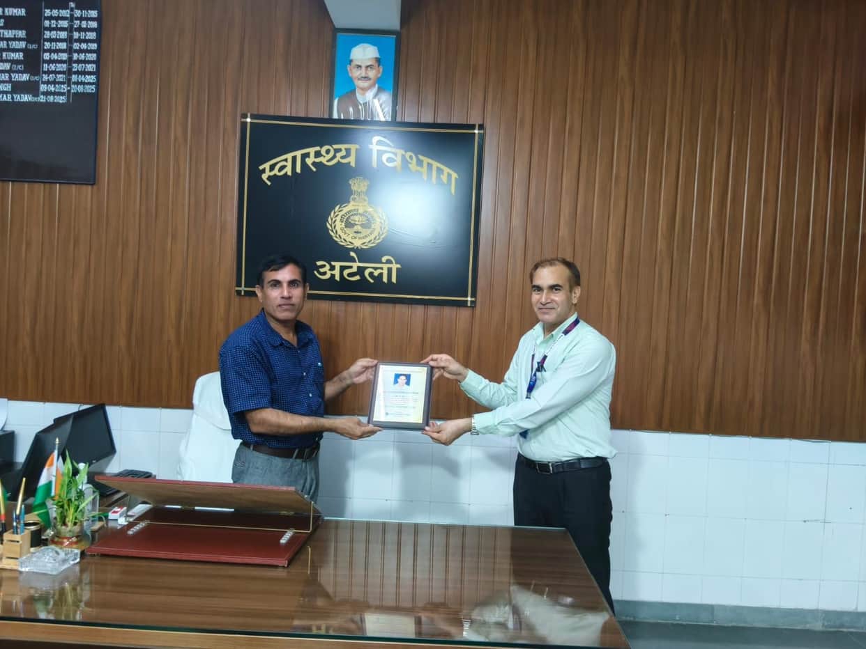 Dr. Dharmendra honored for his services