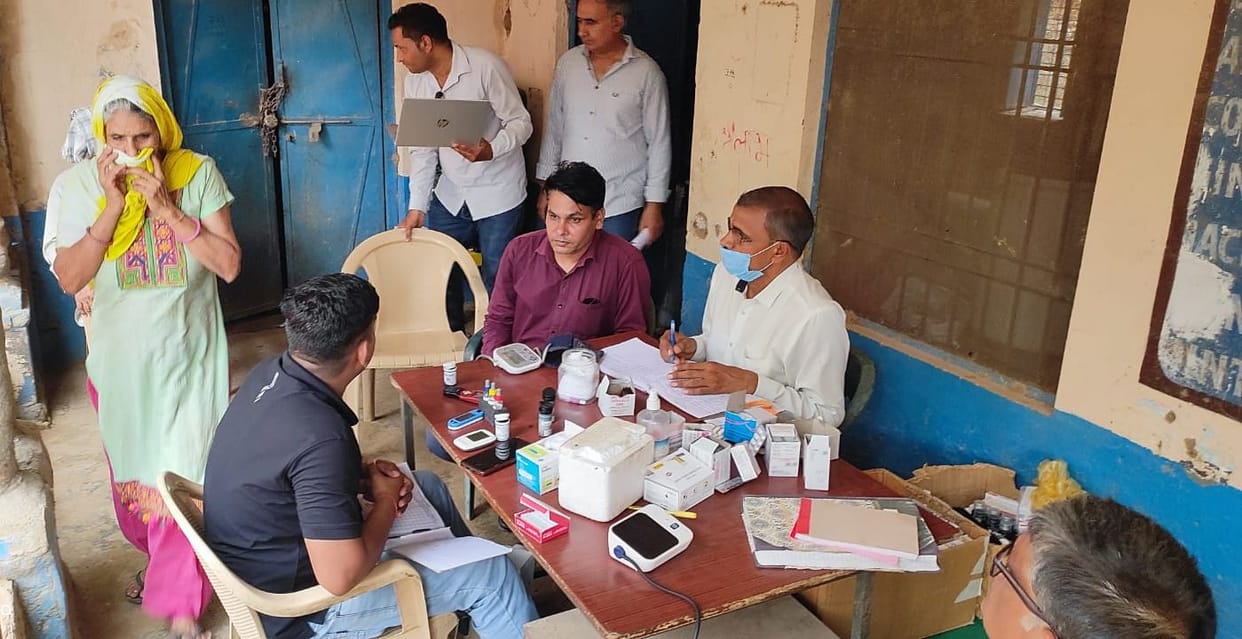 217 people were screened at the camp.