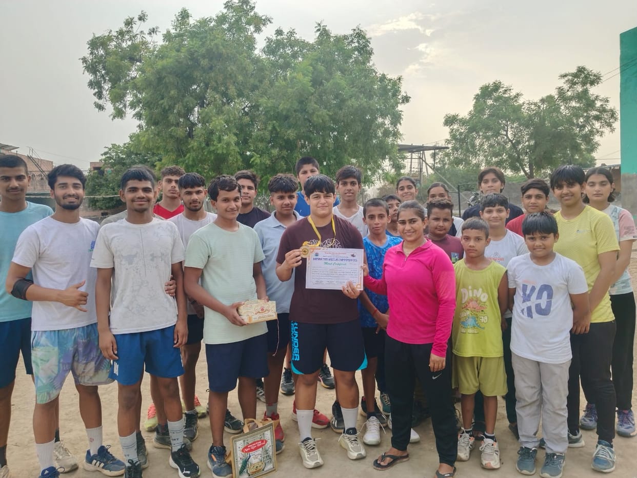 Anshu won gold in the state wrestling championship