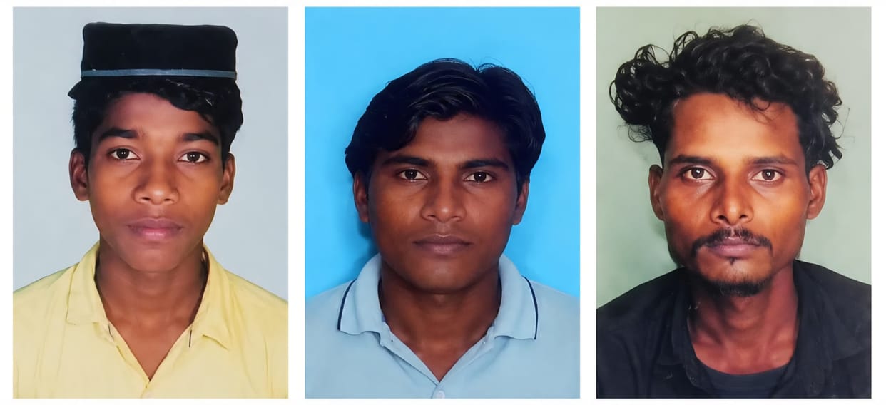 Canter truck runs over three laborers; they die on the spot.