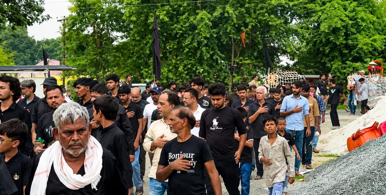 A mourning procession was held in memory of the martyrs of Karbala