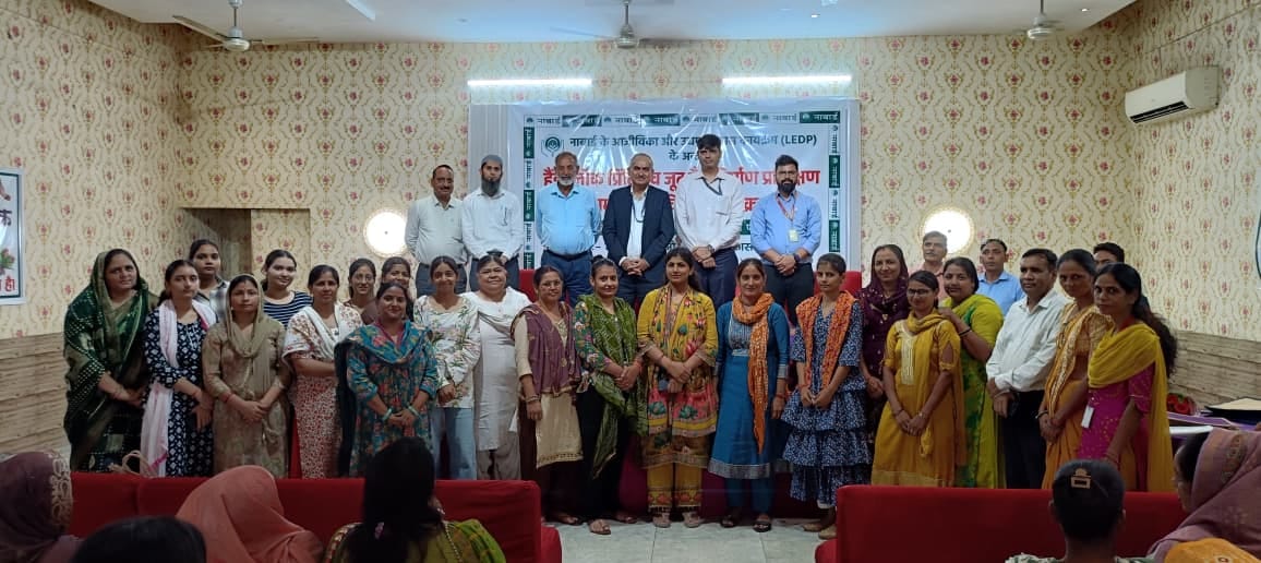 Women received certificates of self-reliance.
