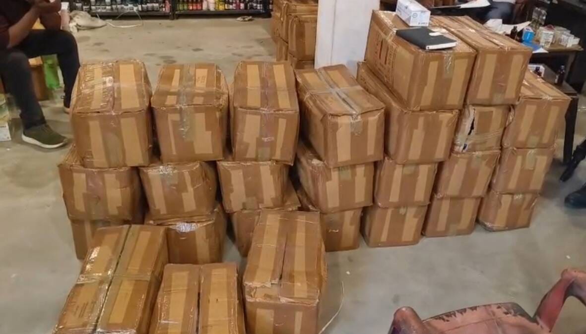 8,341 bottles of codeine-based cough syrup found in medical agency's warehouse.