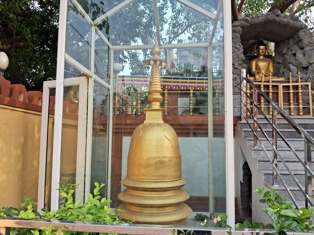 bullet shell buddha stupa in bodhgaya symbol of peace after sri lanka civil war today bihar news