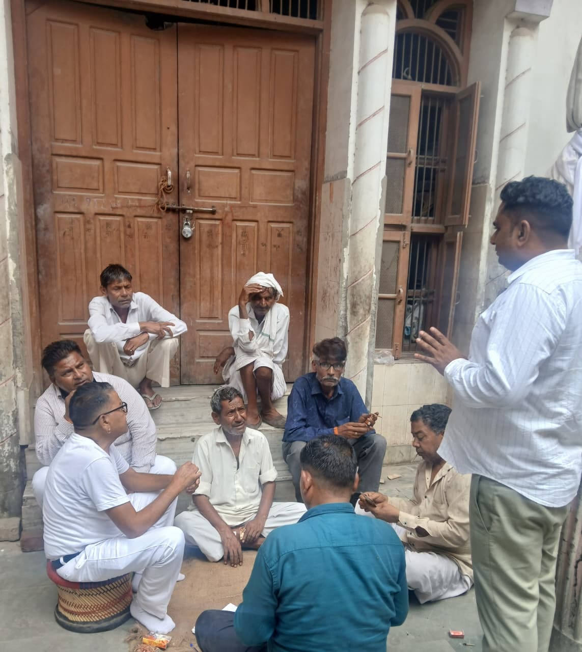 Kuldeep Kaushik went door-to-door for the voter list purification drive.