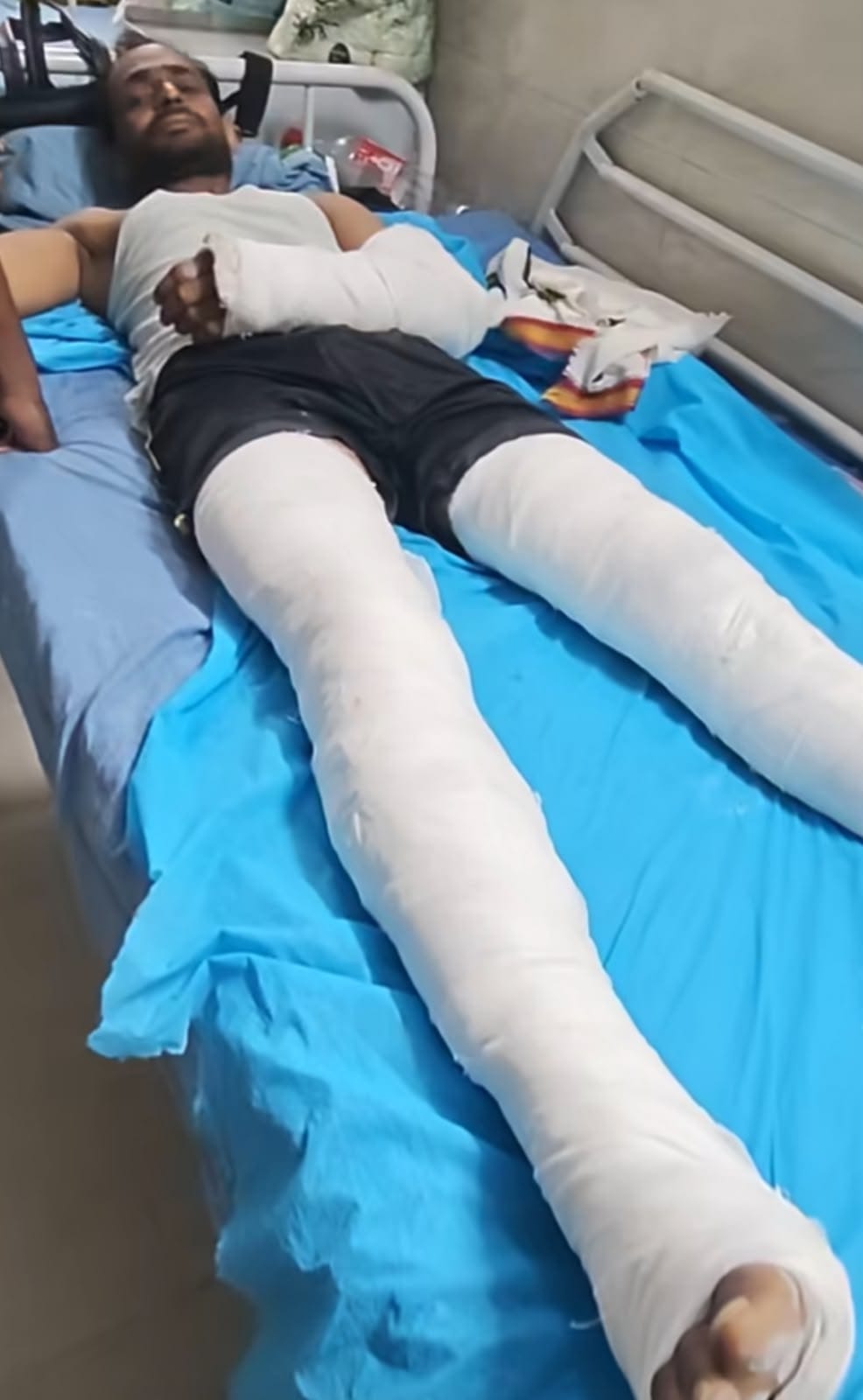 Masked youths launched a life-threatening attack on a doctor.